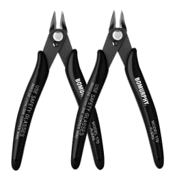 BOMURPHY 2Pcs 170 Model Flush Cut Pliers Precision Wire Cutters for Jewelry Making Electronic Repair