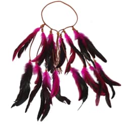 Boho Chic Indian Tribal Headband Feather Tassel Handmade Ethnic Headdress Hair Accessories Wood Beads Bohemian Headband