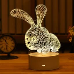 USB Operated 3D Acrylic LED Night Light Wedding Birthday Party Festival Kid Mother's Day Gift Bedroom Decor Neon Night Lamp