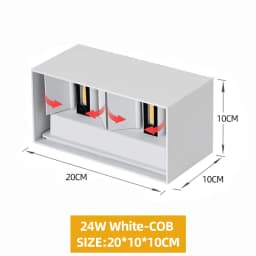 LED Wall Lamp Outdoor Waterproof IP65 Interior Wall Light Porch Garden Lights Living Room Street Corridor Stairs Lighting 24W
