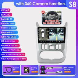 360Camera 2Din Android 13 Car Radio For Renault Logan Sandero/Lada Largus Car Multimedia GPS Carplay Intelligent autoradio SWC