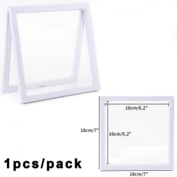 PE Film Jewelry Storage Box 3D Packaging Case Gemstone Free Stand Floating Frame Membrane Ring Earrings Necklace Display Holder