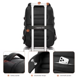 Heroic Knight Multi-function Business Backpack For Men Travel Expandable 17.3" Laptop Bag USB Waterproof Stylish College Daypack