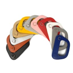 Tanqu Edge Painting Silver Metal D Buckle Mini Oblong Leather Handle for O Bag Mini O Chic Handbag
