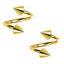 1Pair Surgical Steel Spiral Twisted Lip Ring Nose Rings 16 Gauge Ear Cartilage Helix Piercing Body Accessories Jewelry