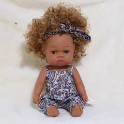 14 Inch 35cm Reborn African Doll Simulation Soft Vinyl Newborn Baby Dolls Children Lifelike Toys Girls Christmas Birthday Gifts