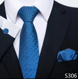 Brand Classic 8 cm Grey Plaid Tie Pocket Squares Cufflinks Set Wedding Present Necktie Clothing Accessories Fit Business