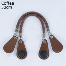 New 1 Pair Obag PU Woven Braided Leather Rope Handles Straps Round Handlefor O Bag Accessoires