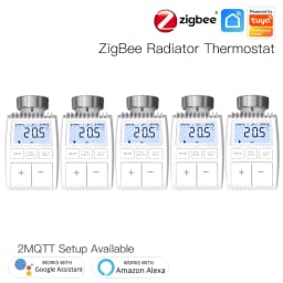 MOES Tuya ZigBee3.0 Radiator Actuator Valve Smart Thermostat Temperature Controller Internal Sensor TRV Voice Control with Alexa
