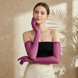 Summer Sun Protection High Elasticity Transparent Tight Lace Long Gloves Man Women Sexy Thin soft Cosplay Nightclub Party