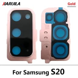 New For Samsung S20 Ultra S20 Fe S20 Plus S20 Repair Replace Back Camera Glass Lens Cover with Frame Holder Replacement Part