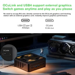 Gaming Mini PC OCuLink AMD Ryzen AI 9 HX 370 ES H 465 ES AI 7 PRO 350 ES AI 5 PRO 340 ES NUC Desktop Mini Computer Windows 11