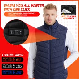 Heated Vest 26 Areas Men Heating Jacket Heated Winter Womens Heater Jacket Thermal Vest Body Warmer Outdoor Sports Coat 6XL