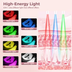 Portable Silicone LED Face Mask 8 Colors LED Red Light Near Infrared Therapy Facial Mask Repair Skin Wireless Use at Home