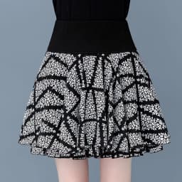 Summer Polka Dot Chiffon Short Skirt Women's High Waist A-Line Half-length Puffy Skirt Anti-Light Large Size Commute Style