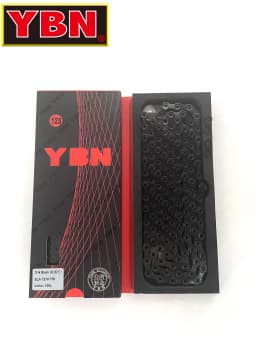 YBN Bike Chain  9 10 11 12s speed SLA Black hollow  oil slick Titanium coating MTB road bike chain for Shimano/ SRAM DLC Chain