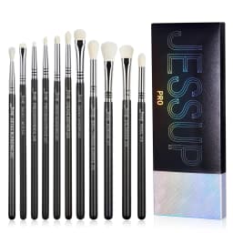 Jessup Eyes Brushes Set, Eyeshadow Makeup Brush, Premium Synthetic Blending Shader Crease T340