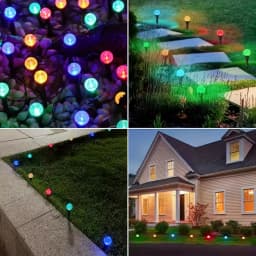 30 LED Solar Bubble Ball Lawn Lights Waterproof Christmas Solar Pathway String Light Outdoor Garden Patio Trail Lighting Decor