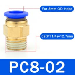 20/50PCS Pneumatic Air Connector Fitting PC 4mm 6mm 8mm 10mm 12mm Thread 1/8" 1/4" 3/8" 1/2" Hose Fittings Pipe Quick Connectors