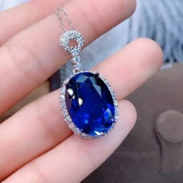 Big Bling Water Drop Pendant Real 925 Sterling Silver Long Chain Necklace for Women Fashion Jewelry Cute Statement Necklace