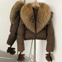 OFTBUY New Short Outerwear Hood Duck Down Luxury Real Fur Down Jacket with Removable Gloves Women Puffer Coat with Real Fox Fur