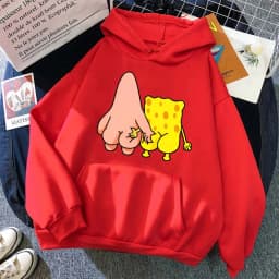 2026 New Fun SpongeBob SquarePants And Patrick Star Men's Fashion Sports Couple Style Plus Big Hoodie