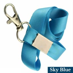 Plain Lanyard Neck Strap metal clip 15mm ID Lanyard For ID Badge Holder FREE