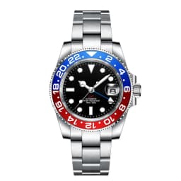 Custom Logo New Men Mechanical Wristwatch Jubilee Stainless NH34 GMT Watch Sapphire Glass Men Watches hombre