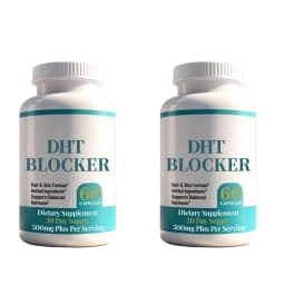 DHT Blocker Capsules with Biotin 5000mcg, Vitamin C, D, E, B6 & Zinc for Healthy Hair and Skin Support, Gluten-Free, 60 Count