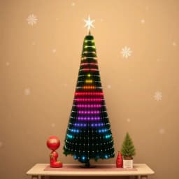 Christmas Tree Star Lights Smart RGB Christmas Light with Remote Timer Music Sync Bluetooth App Controlled Holiday Lighting