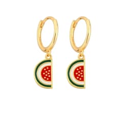 Papaya Enamel Fruit Pendant Dangle Earrings Summer Collection INS Personality Creative Fruit Charm Earrings Jewelry Gift 2025
