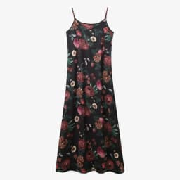 AS AW25 elegance slip satin dress + knitting cross top +mockneck woman clothing set adjustable maxi floor length