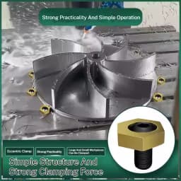 6 Pcs Hexagonal Eccentric Fixture Clamps Stainless Steel Anchor Clamping with Nut for Workholding Thread M4 M5 M6 M8 M10 M12 M16