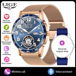LIGE 2026 New Smartwatch Men 1.38" HD Bluetooth Call Heart Rate Monitor Waterproof Sport Smart Watch Women For Android iOS Phone