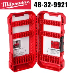 Milwaukee Tool Box Collection 1/4 Inch Hex Shank Bits Storage Case Empty Durable Clear Lid Portable Screwdriver Bit Organizer