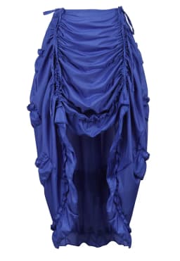 Steampunk Gothic Corset With Skirts Irregular Shirring Pleated Party Maxi Long Skirt High Low Costumes Punk Sexy Women Plus Size