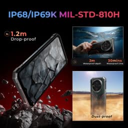HOTWAV T7S Rugged Smartphone Ultra Thin 6280mAh Battery Mobile Phone 6.52'' HD+ 4GB RAM 128GB ROM 21MP Android 13 Cellphone