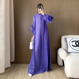 Miyake Pleated Heavy Industry Flower Disc Geometric Pleated Dress Versatile Age-reducing Mother Outfit 2025 for Women