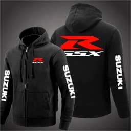 2025 Spring and Autumn Suzuki RGSX Logo Super Motorcycle Hoodie Jacket Commuter Men's Hooded Zipper Hoodie 
