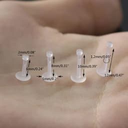 10 Pieces/Lot Clear Soft Transparent Lip Ring Tragus Earring Invisible Nose Ring Cartilage Labret Piercing Body Jewelry