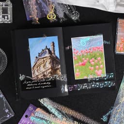 30 Sheets Korean Style Deco Sticker Pack - Cute & Stylish Holographic Foil Stamping Sticker for Kpop Toploader, Journals & More