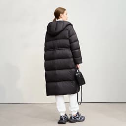 AMII Hooded Down Jacket 2026 Winter New Warm Zipper Long Sleeve 85% White Duck Down Coat Woman Loose Straight Long Coat 12524017