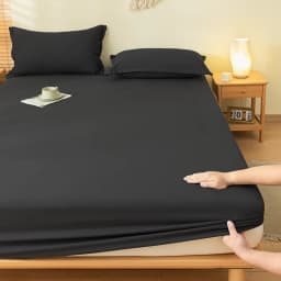 Soft Cotton Fitted Sheet Single Double King Queen Size Mattress Cover with Elastic Band Bed Sheet Bed Linens 100/120/150/180/200