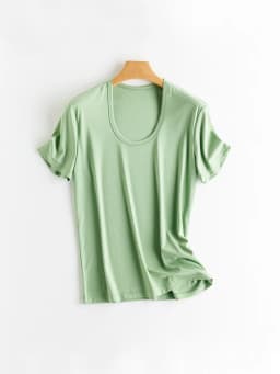 SuyaDream, Women Solid T Shirts, Silk Cotton Blend, Square Collar, Short Sleeved Tee, 2025 Summer Candy Colors Basic Cozy Top