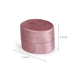 Single Velvet Ring Box Cute Oval Shaped Display Jewelry Box For Wedding Ceremony Ring Box Packaging Gift Packaging Accessories