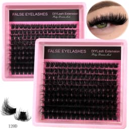 50D-160D 8D Luxury Fluffy DIY Cluster Lashes - 8-16mm Mixed Length Eyelash Extension 0.07mm Russian D Curl Thick And Reusable