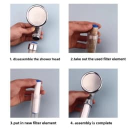 10-Piece Handheld Shower Filter Set, Hard Water Replacement Filters, Remove Chlorine & Harmful Substances, Shower Experience