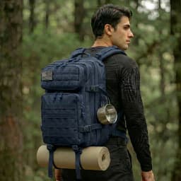 45L Tactical Hunting Backpack Molle Storage Bag Large Capacity Multi Pocket Wear Resistant Outdoor Hunting Gear Rucksack Durable Wild Shooting Daypack For Men Women Hunters Bushcraft Wilderness Trekking Camping Luggage Bag