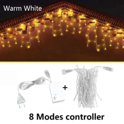 Icicle String Lights LED Fairy Lights Christmas Garland For New Year Party Wedding Garden Terrace Christmas Decoration Lamps
