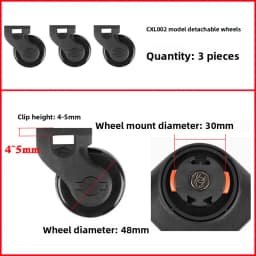 Detachable Universal Wheel Luggage Wheel Tool Box Makeup Case Roller No Disassembly Needed Single Wheel Slider Tool